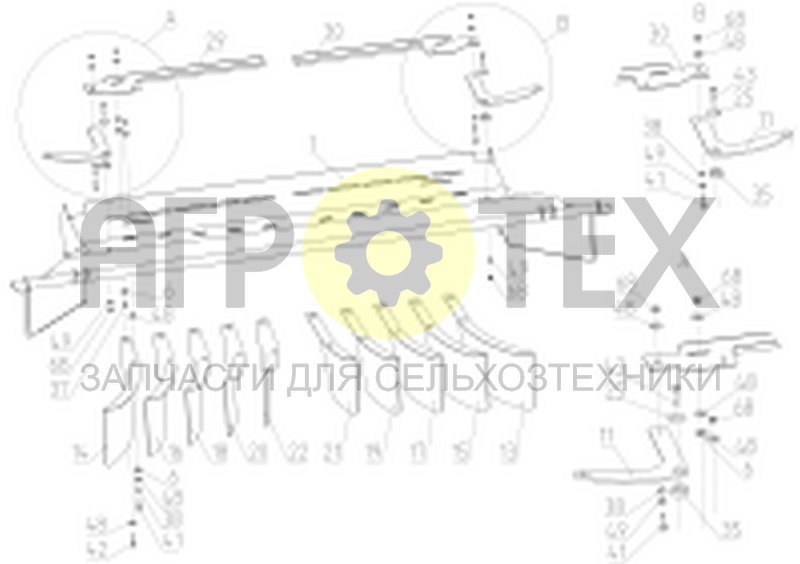 Чертеж Разбрасыватель (181.14.31.000)